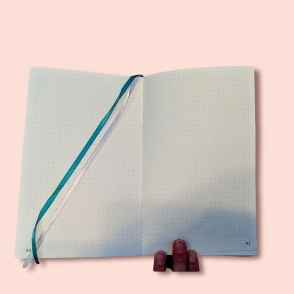 Teal Blue Dotted Journal w/ Index NWOT - Picture 4 of 10